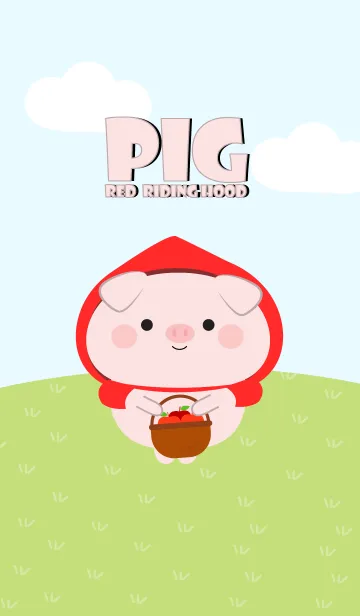 [LINE着せ替え] Pig  Red Riding Hood Theme (JP)の画像1