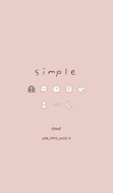 [LINE着せ替え] a58.13_ベージュ ブラウン2-3の画像1