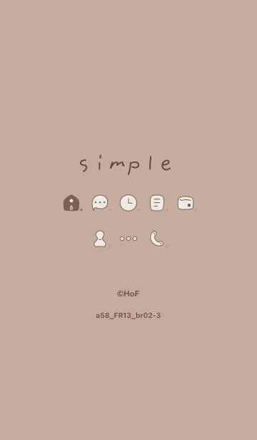 [LINE着せ替え] a58.13_ベージュ3 ブラウン2-3の画像1