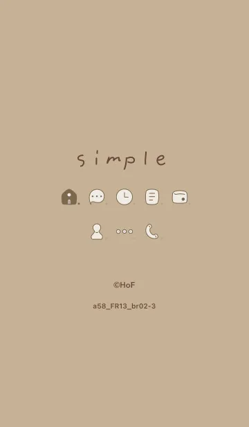 [LINE着せ替え] a58.13_ベージュ4 ブラウン2-3の画像1