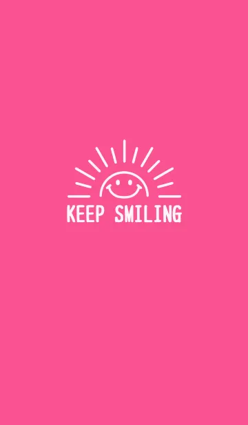 [LINE着せ替え] KEEP SMILING【SHOCKING PINK】の画像1