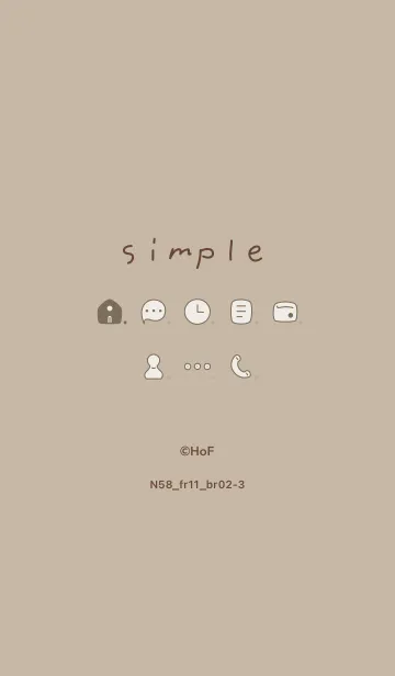 [LINE着せ替え] N58.11_ベージュ4 ブラウン2-3の画像1
