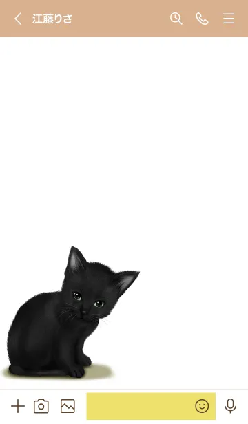 [LINE着せ替え] はれる用可愛い黒猫子猫の画像3