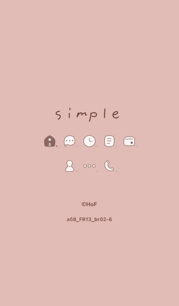 [LINE着せ替え] a58.13_ピンク ブラウン2-6の画像1