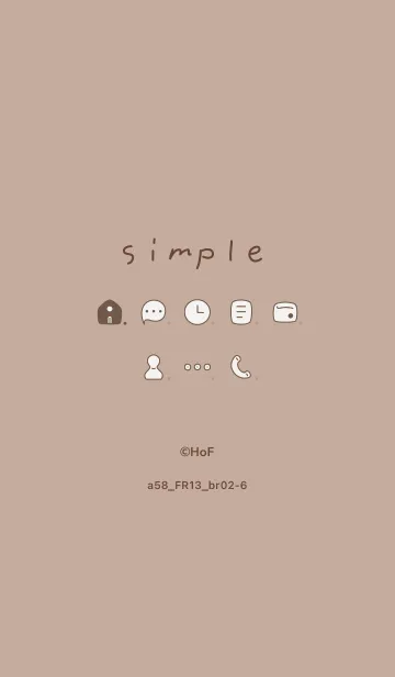[LINE着せ替え] a58.13_ベージュ3 ブラウン2-6の画像1
