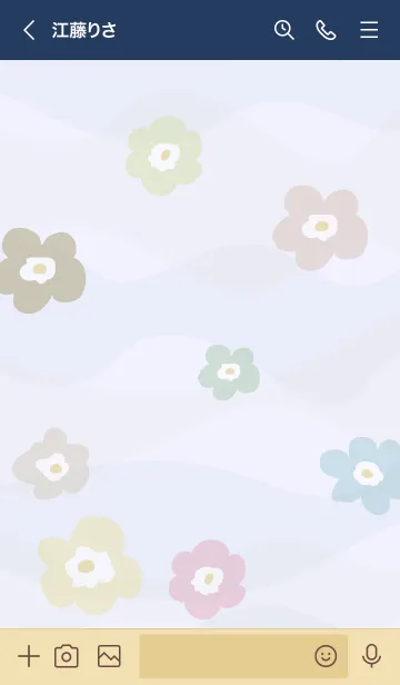 [LINE着せ替え] くすみカラー花々 パープル4の画像3