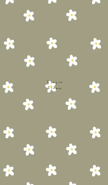 [LINE着せ替え] ピスタチオミルクとホワイトのお花。の画像1