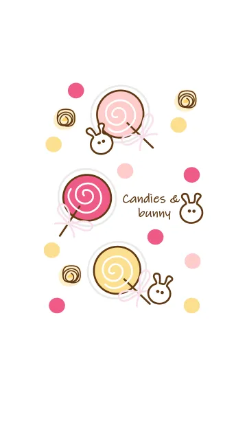 [LINE着せ替え] Sweet bunny candies 4の画像1