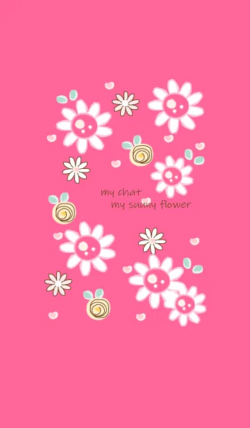 [LINE着せ替え] Sunny flower (Pink Ver) 10の画像1