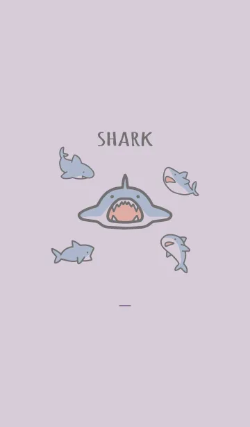 [LINE着せ替え] 紫 : サメの着せ替えの画像1