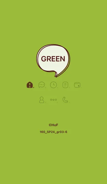 [LINE着せ替え] 160.24_グリーン3-6の画像1