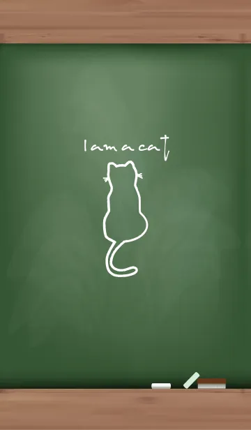 [LINE着せ替え] Black Board I am a cat 31の画像1