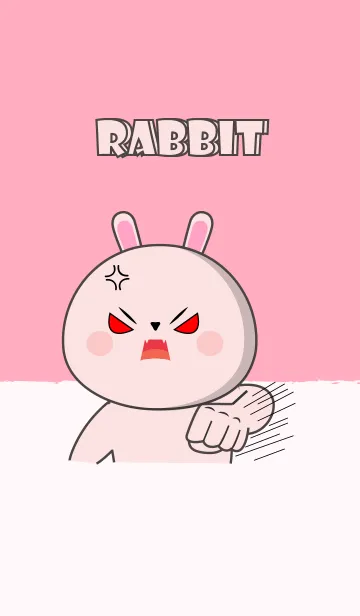 [LINE着せ替え] I'm Argry Pink  Rabbit Theme (JP)の画像1