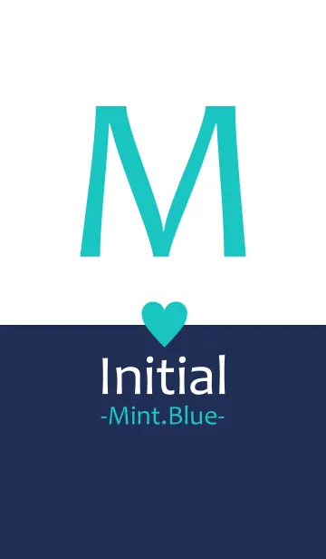 [LINE着せ替え] Initial 'M' -Navy&Mint.Blue-の画像1