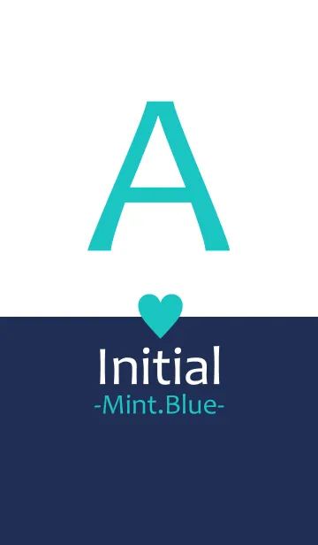 [LINE着せ替え] Initial 'A' -Navy&Mint.Blue-の画像1