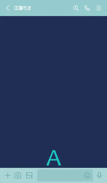 [LINE着せ替え] Initial 'A' -Navy&Mint.Blue-の画像3