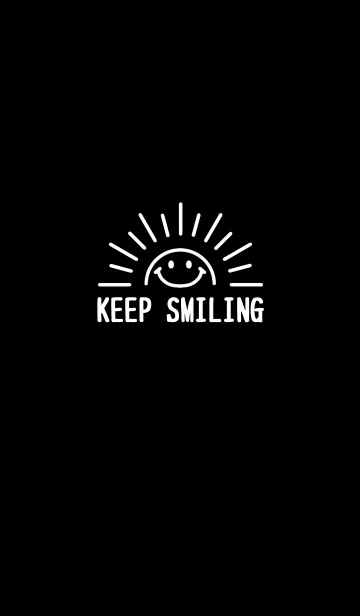 [LINE着せ替え] KEEP SMILING【BLACK】の画像1