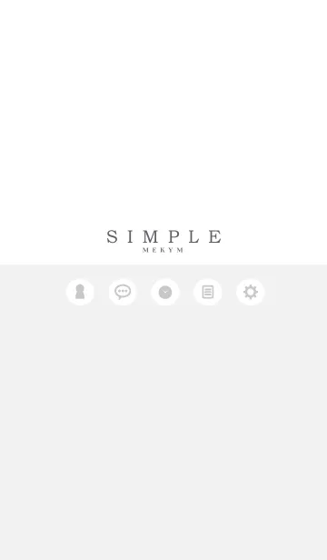 [LINE着せ替え] SIMPLE ICON WHITE-MEKYM 3の画像1