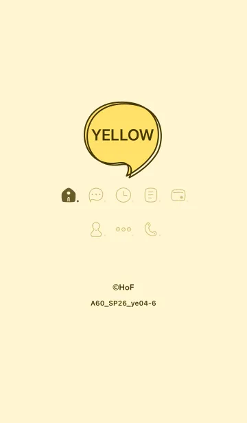 [LINE着せ替え] A60.26_イエロー4-6の画像1