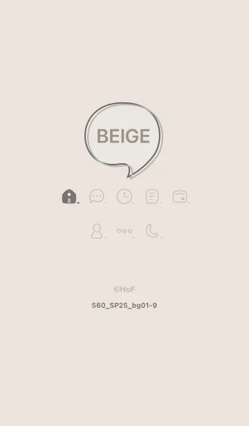 [LINE着せ替え] 560.25_ベージュ1-9の画像1