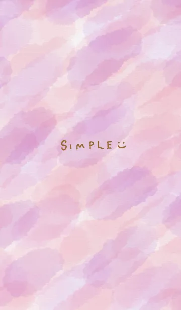 [LINE着せ替え] 水彩滲み ピンク パープル4の画像1