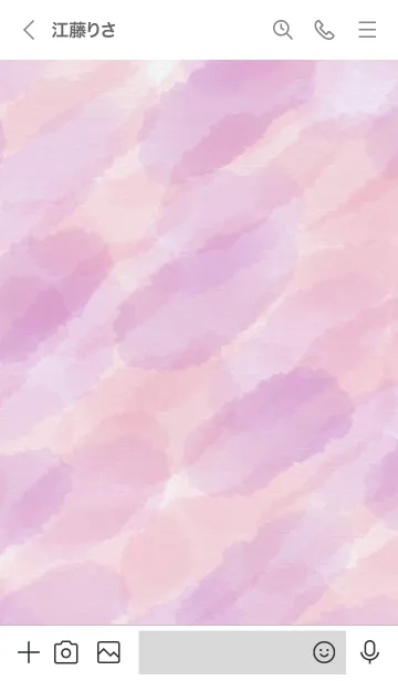 [LINE着せ替え] 水彩滲み ピンク パープル4の画像3