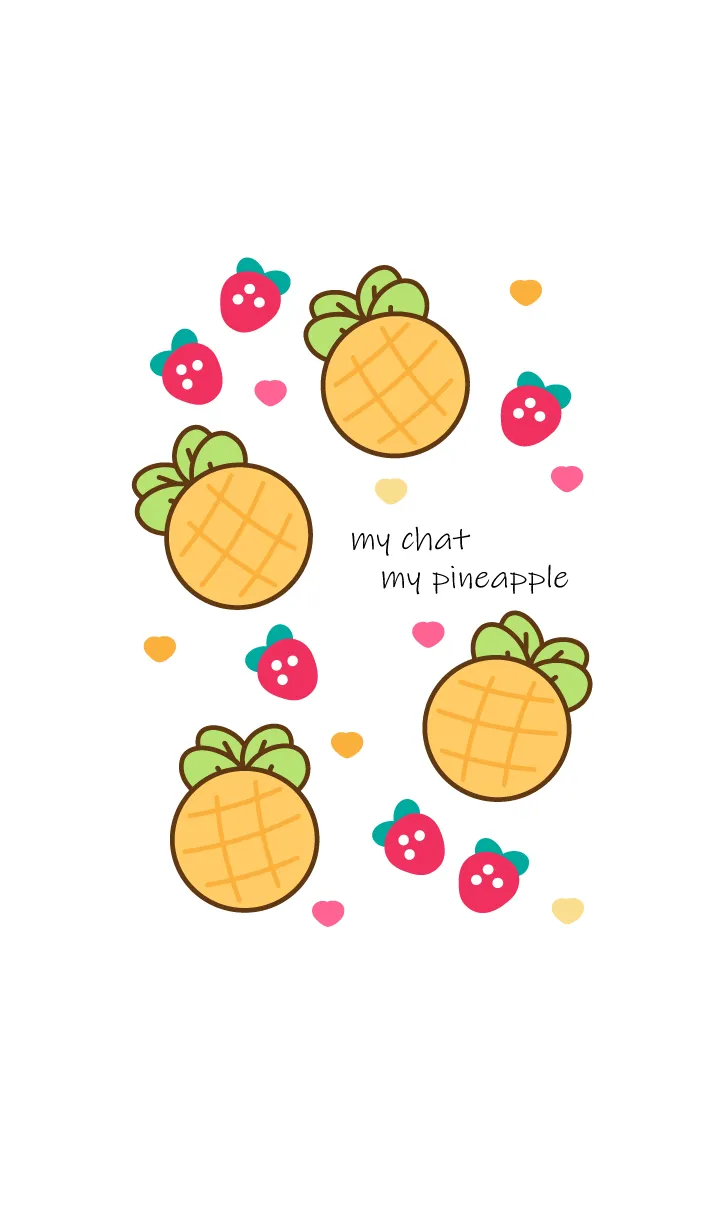 [LINE着せ替え] Pineapple & Strawberry 8の画像1