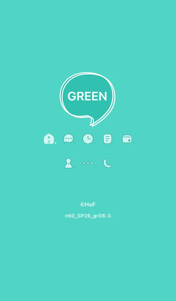 [LINE着せ替え] n60_26_グリーン8-3の画像1