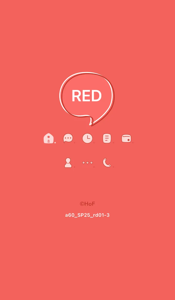 [LINE着せ替え] a60.25_レッド1-3の画像1
