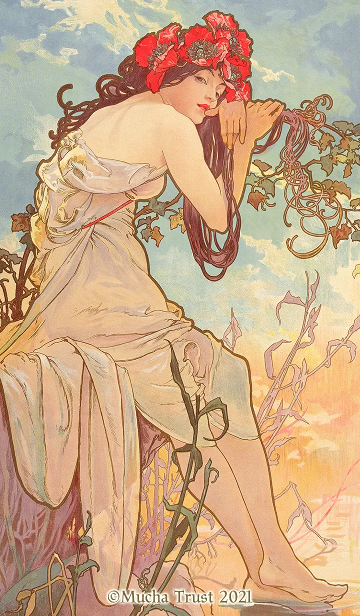 [LINE着せ替え] ミュシャ 四季「夏」の画像1