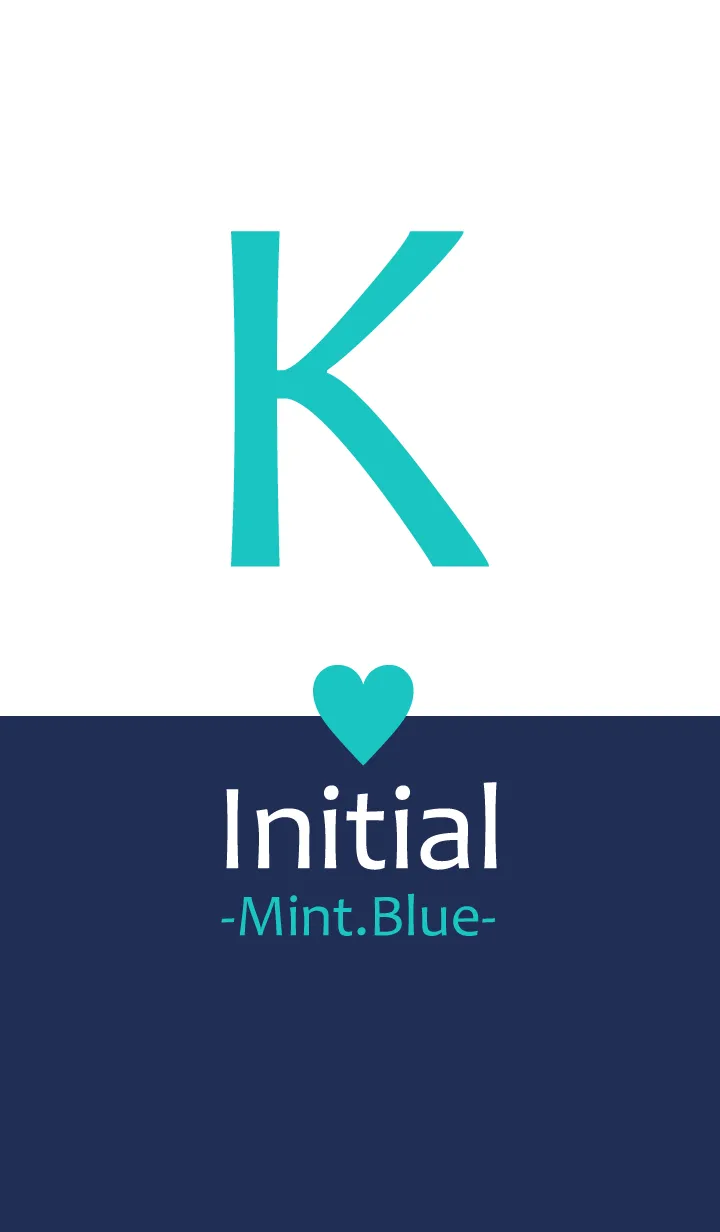 [LINE着せ替え] Initial 'K' -Navy&Mint.Blue-の画像1