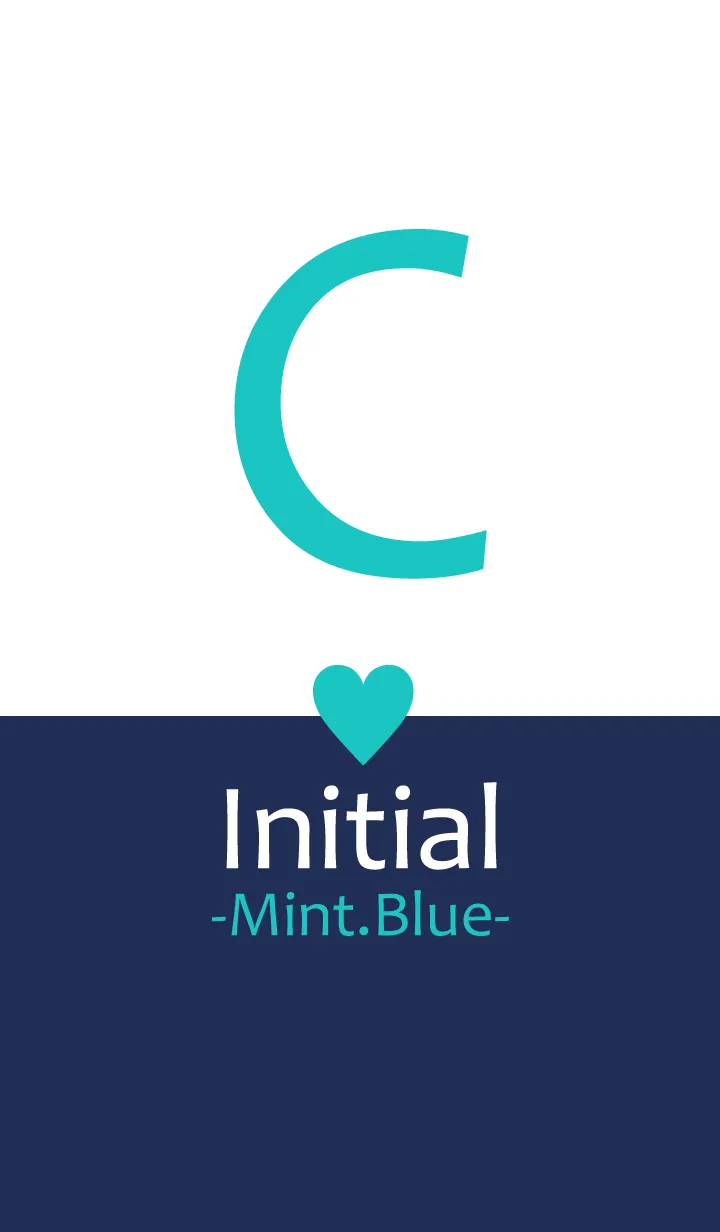 [LINE着せ替え] Initial 'C' -Navy&Mint.Blue-の画像1