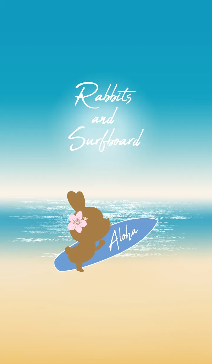 [LINE着せ替え] Rabbits and Surfboard 10の画像1