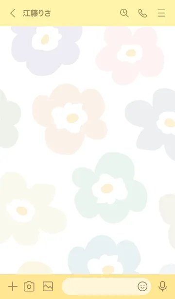 [LINE着せ替え] 北欧風 花 白9の画像3