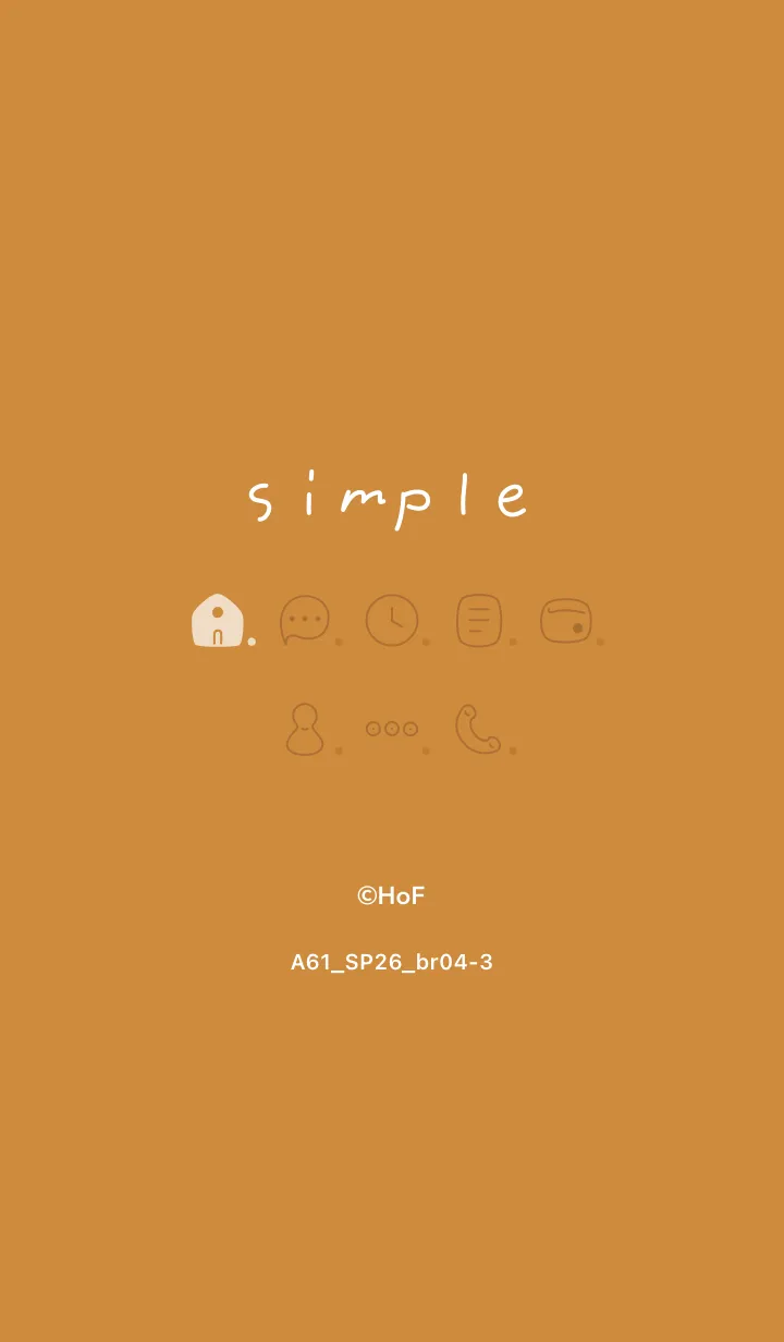 [LINE着せ替え] A61.26_ブラウン4-3の画像1