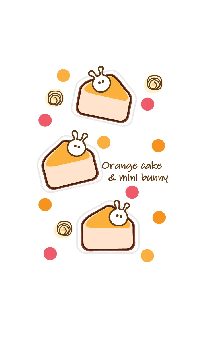 [LINE着せ替え] Orange cake & Bunny 4の画像1