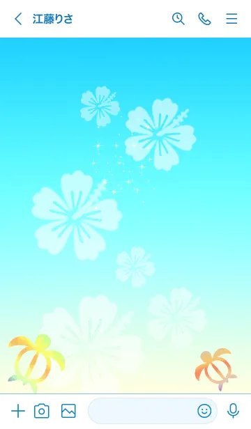 [LINE着せ替え] ラッキーホヌ*ハワイ＊ALOHA+244の画像3