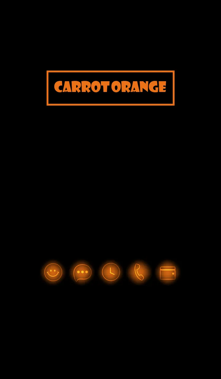 [LINE着せ替え] Carrot Orange Neon Theme Ver.9 (JP)の画像1