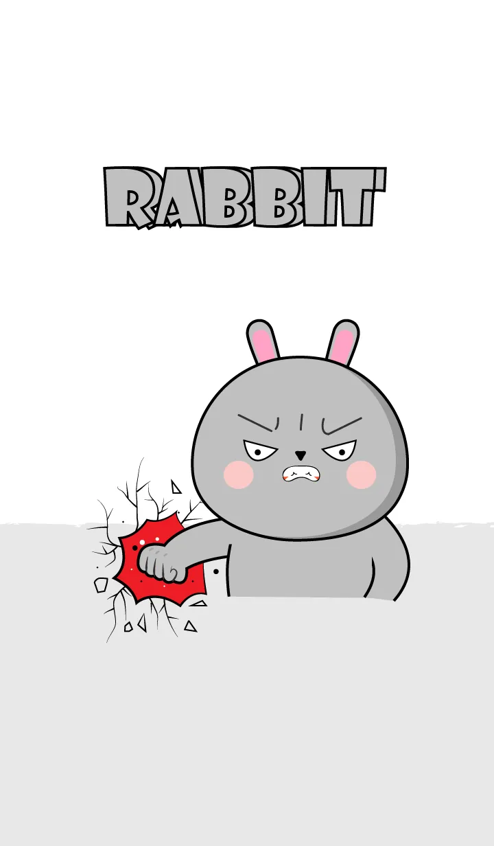[LINE着せ替え] I'm Argry Grey  Rabbit Theme (JP)の画像1