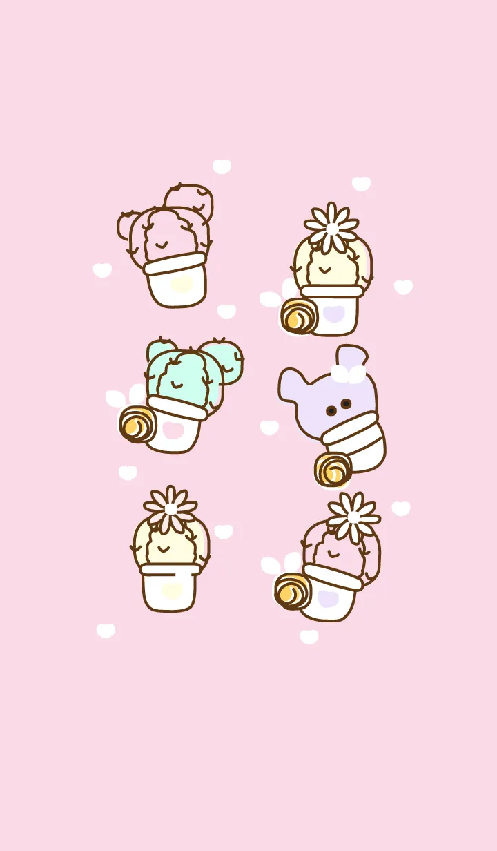[LINE着せ替え] Pastel cactus 3の画像1