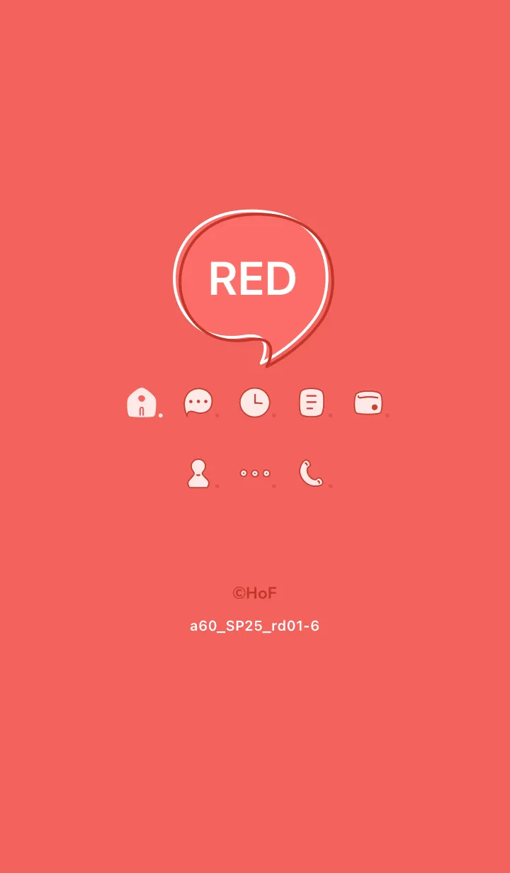 [LINE着せ替え] a60.25_レッド1-6の画像1