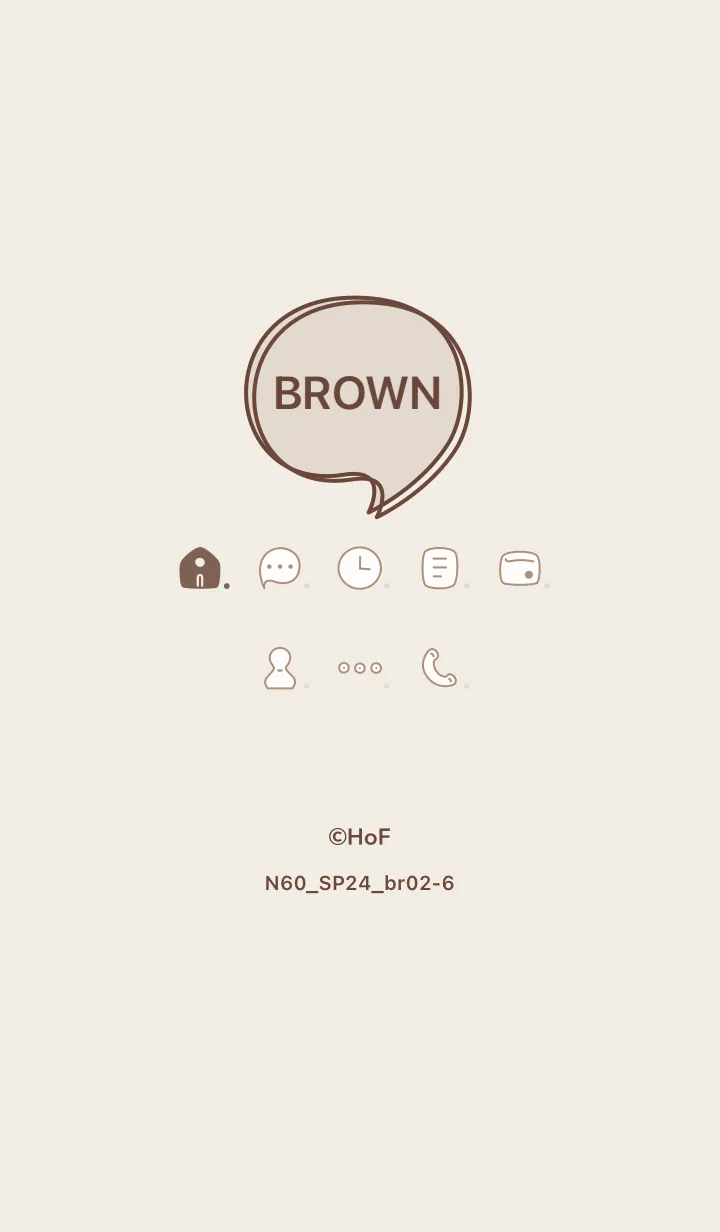 [LINE着せ替え] N60.24_ブラウン2-6の画像1