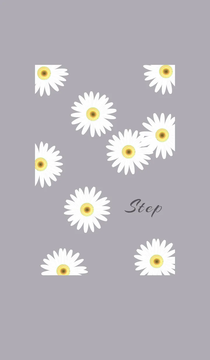 [LINE着せ替え] ～大人女子のデイジー ♥パープルグレー～の画像1