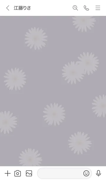 [LINE着せ替え] ～大人女子のデイジー ♥パープルグレー～の画像3