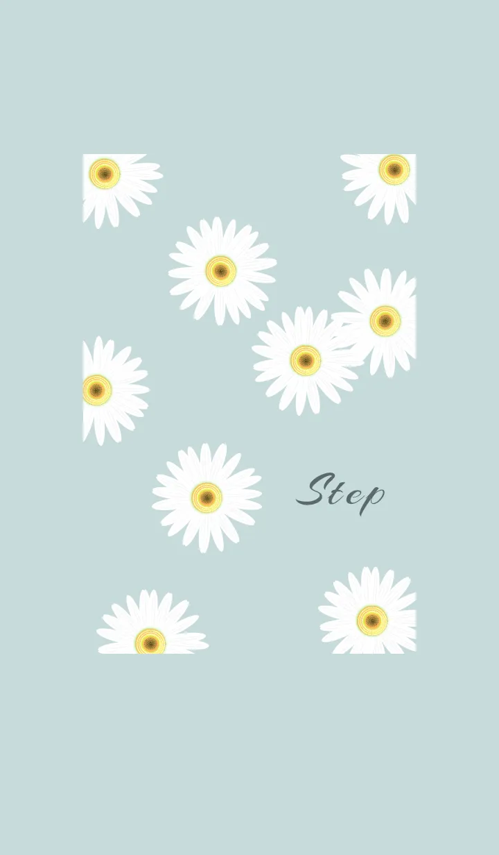 [LINE着せ替え] ～大人女子のデイジー ♥ブルーグリーン～の画像1