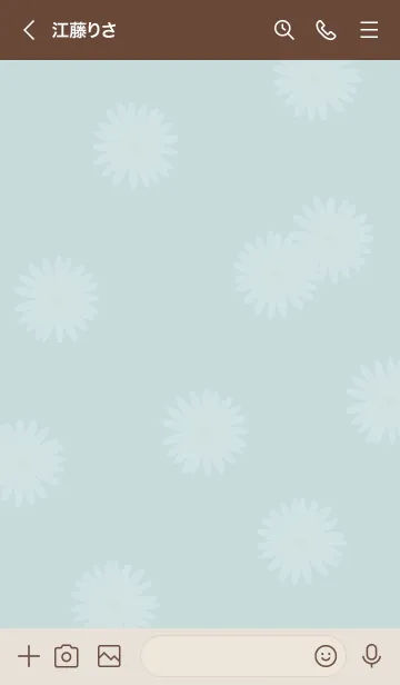 [LINE着せ替え] ～大人女子のデイジー ♥ブルーグリーン～の画像3