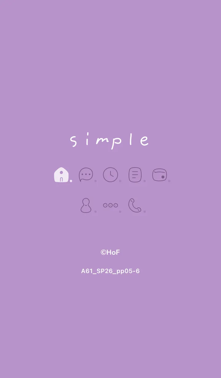 [LINE着せ替え] A61.26_パープル5-6の画像1