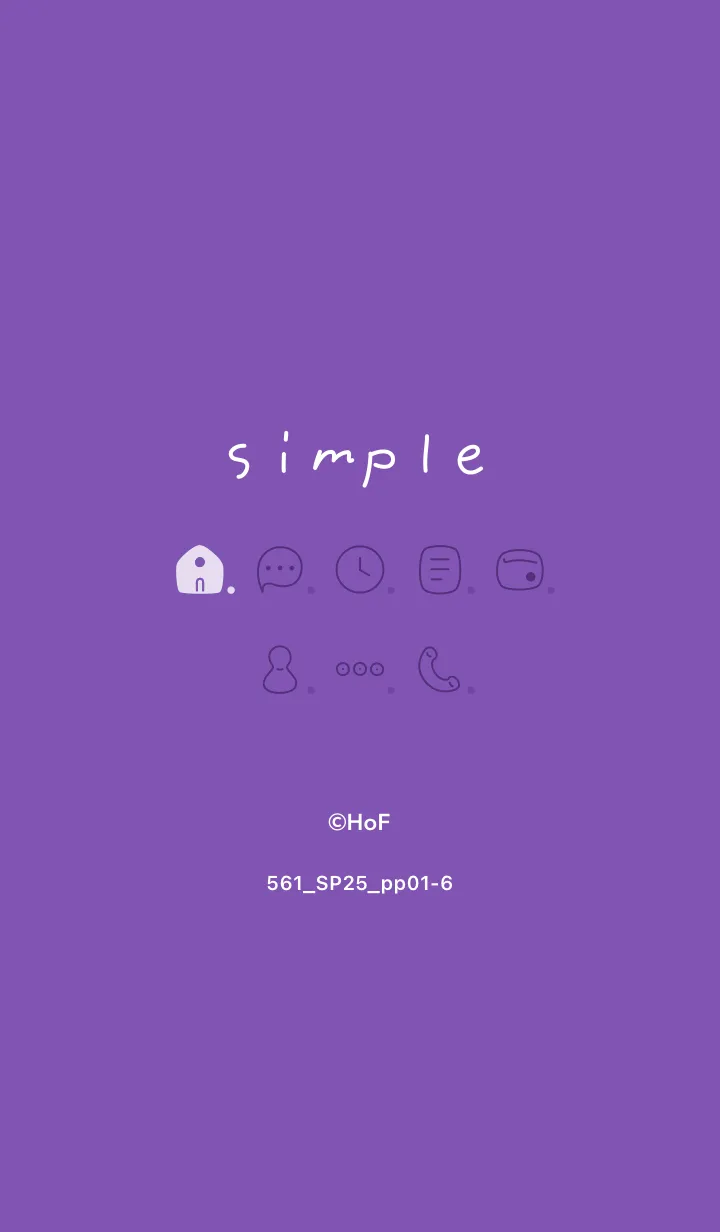 [LINE着せ替え] 561.25_パープル1-6の画像1