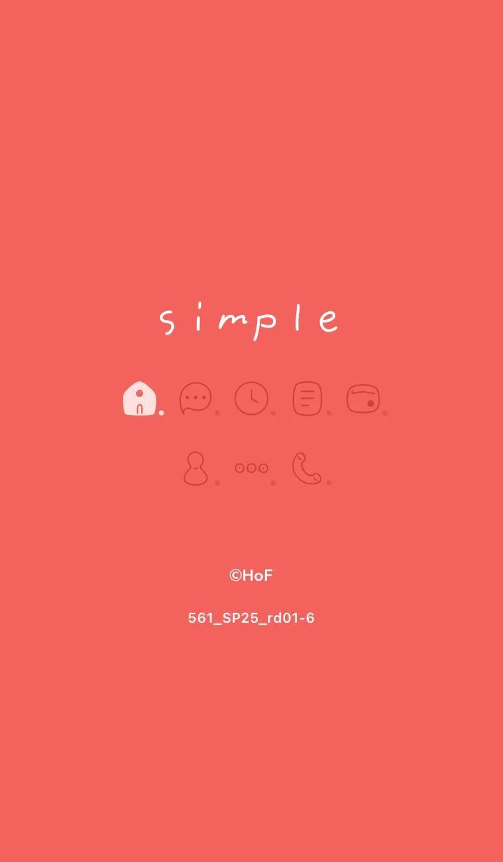 [LINE着せ替え] 561.25_レッド1-6の画像1