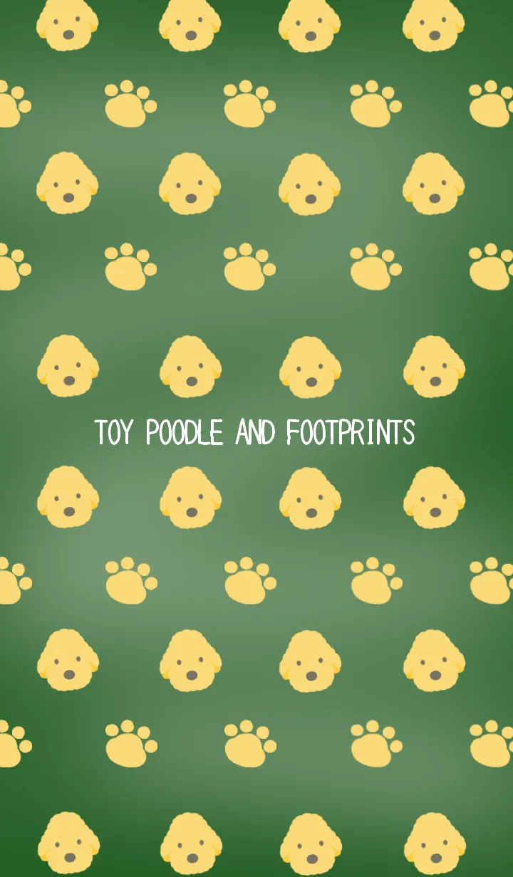 [LINE着せ替え] トイプードルと足跡の着せかえ 黒板の画像1